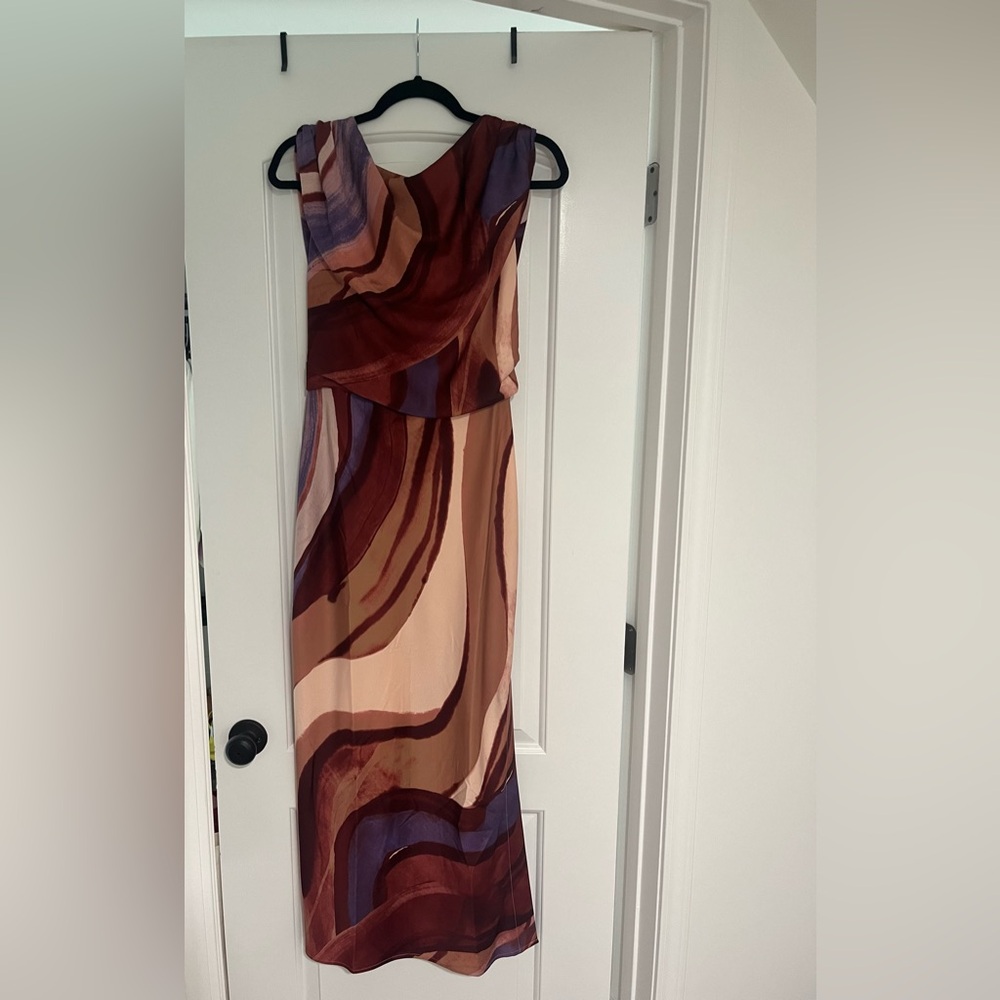 Pleated Shoulder Maxi Dress Banana Republic Factory